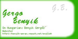 gergo benyik business card